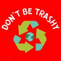 Don't Be Trashy Recycling Pun Environtalist Earth Day Cute Gift Santa Hat thumb 1