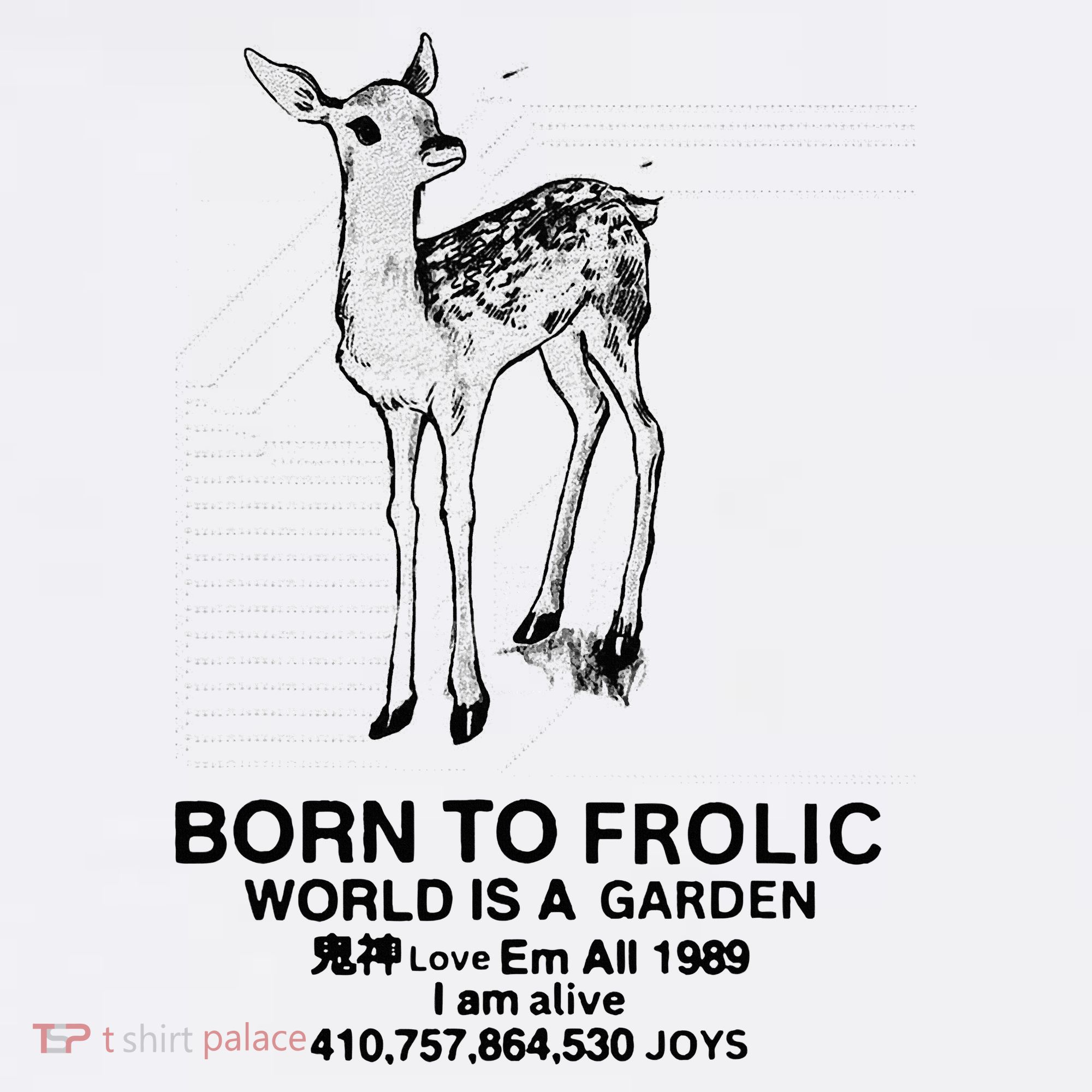Deer Born To Frolic World Is A Garden Love Em All 1989 Women's Tank Top
