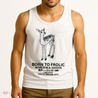 Deer Born To Frolic World Is A Garden Love Em All 1989 Tank Top thumb 3