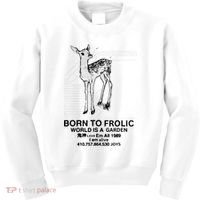 Deer Born To Frolic World Is A Garden Love Em All 1989 Kids Sweatshirt thumb 0