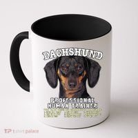 Dachshund Black Tan Professional Human Trainer Cute Dog Coffee Mug thumb 0
