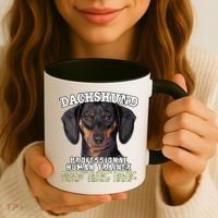 Dachshund Black Tan Professional Human Trainer Cute Dog Coffee Mug thumb 3