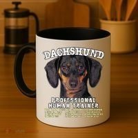 Dachshund Black Tan Professional Human Trainer Cute Dog Coffee Mug thumb 4
