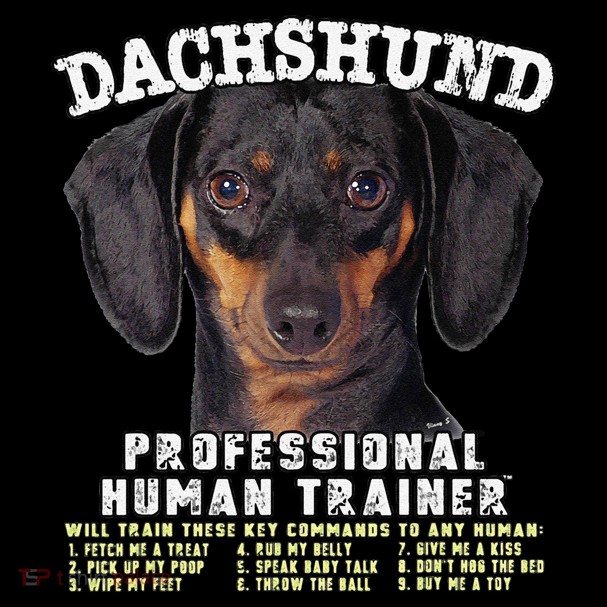 Dachshund Black Tan Professional Human Trainer Cute Dog Women's Hoodie