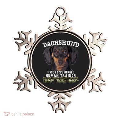 Dachshund Black Tan Professional Human Trainer Cute Dog Ornament