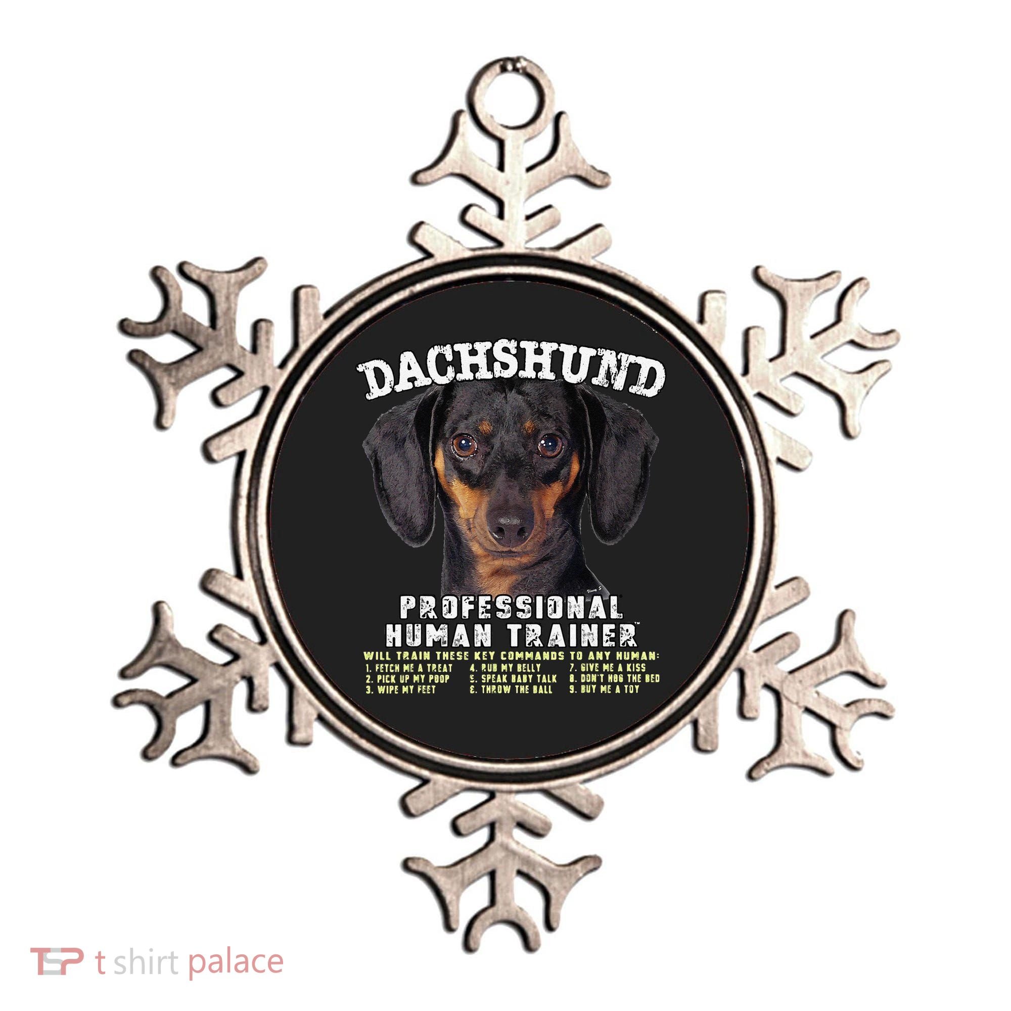 Dachshund Black Tan Professional Human Trainer Cute Dog Ornament