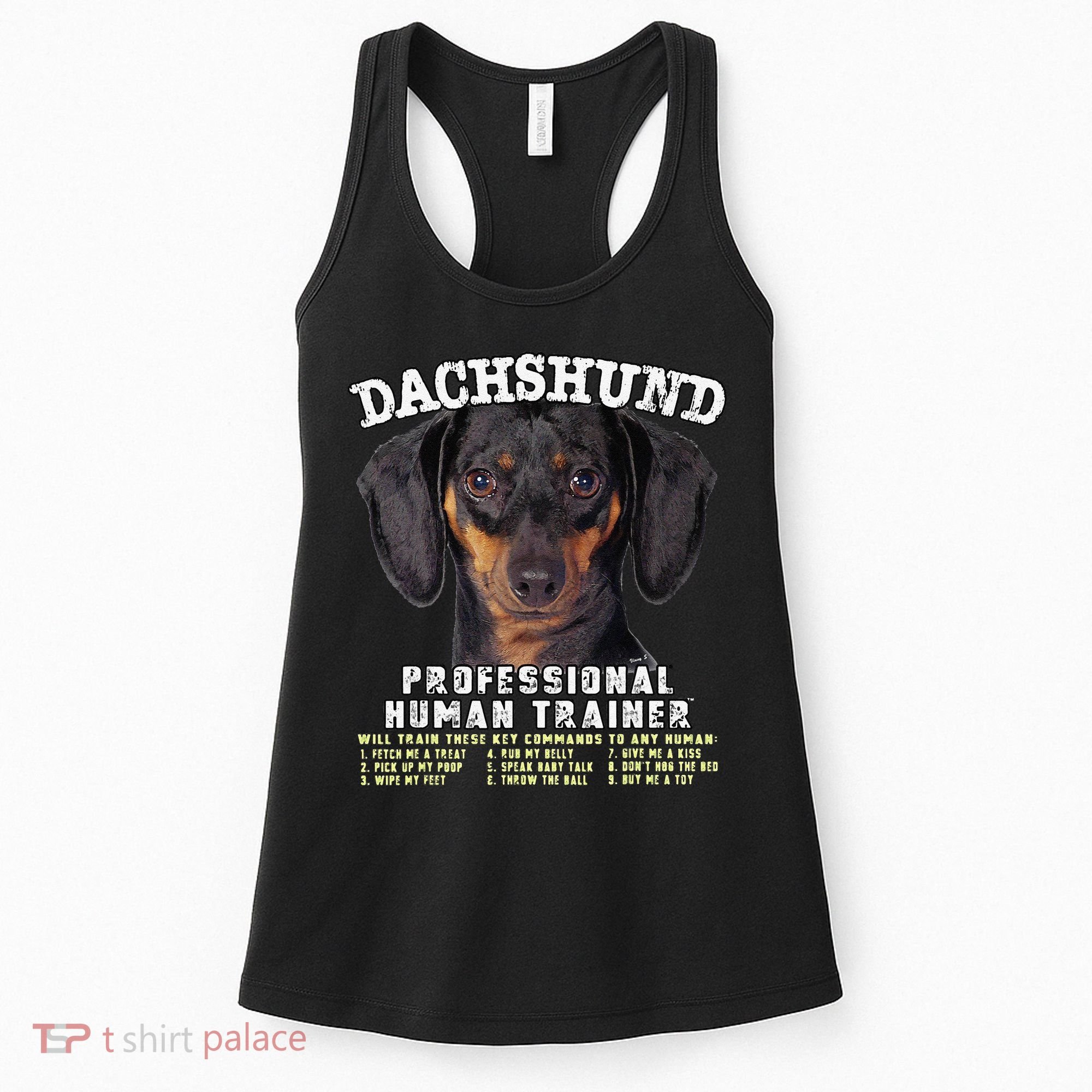Dachshund Black Tan Professional Human Trainer Cute Dog Women's Tank Top