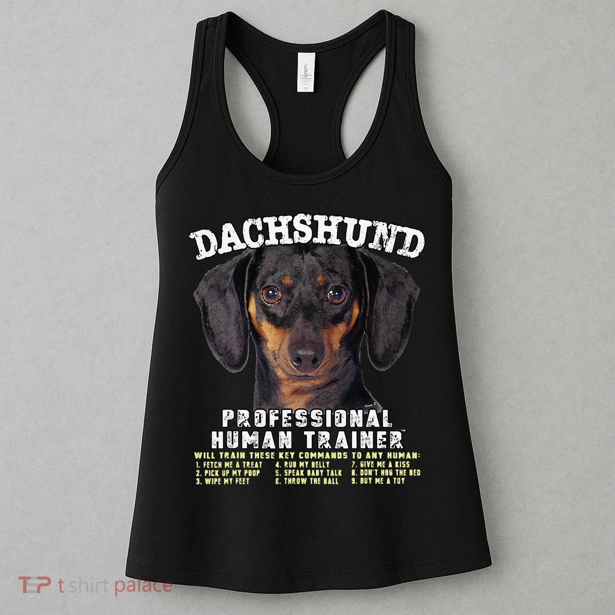 Dachshund Black Tan Professional Human Trainer Cute Dog Women's Tank Top