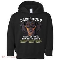 Dachshund Black Tan Professional Human Trainer Cute Dog Toddler Hoodie thumb 0