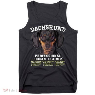 Dachshund Black Tan Professional Human Trainer Cute Dog Tank Top