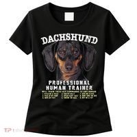 Dachshund Black Tan Professional Human Trainer Cute Dog Women's T-Shirt thumb 0