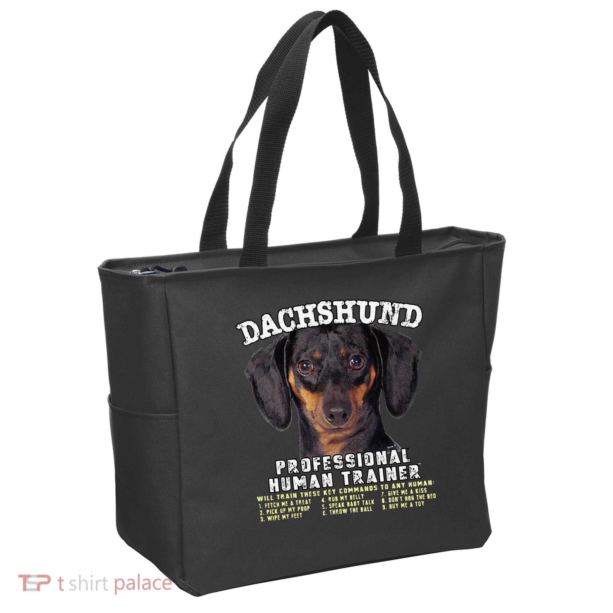 Dachshund Black Tan Professional Human Trainer Cute Dog Tote Bag