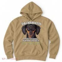 Dachshund Black Tan Professional Human Trainer Cute Dog Hoodie thumb 0