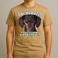 Dachshund Black Tan Professional Human Trainer Cute Dog T-Shirt thumb 3
