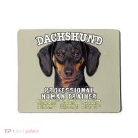 Dachshund Black Tan Professional Human Trainer Cute Dog Mousepad thumb 0