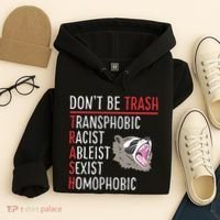 Don't Be Trash Funny Racoon Hoodie thumb 4