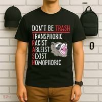 Don't Be Trash Funny Racoon T-Shirt thumb 6
