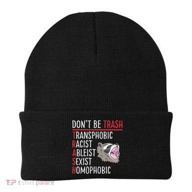 Don't Be Trash Funny Racoon Beanie