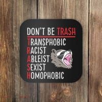 Don't Be Trash Funny Racoon Coaster thumb 0