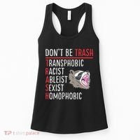 Don't Be Trash Funny Racoon Women's Tank Top thumb 0
