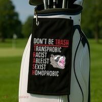 Don't Be Trash Funny Racoon Golf Towel thumb 2