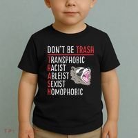 Don't Be Trash Funny Racoon Toddler T-Shirt thumb 2