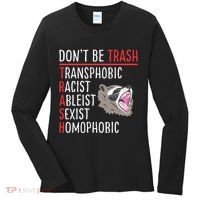 Don't Be Trash Funny Racoon Women's Long Sleeve Shirt thumb 0