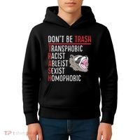 Don't Be Trash Funny Racoon Kids Hoodie thumb 4