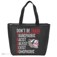 Don't Be Trash Funny Racoon Tote Bag thumb 0