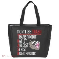 Don't Be Trash Funny Racoon Tote Bag thumb 0