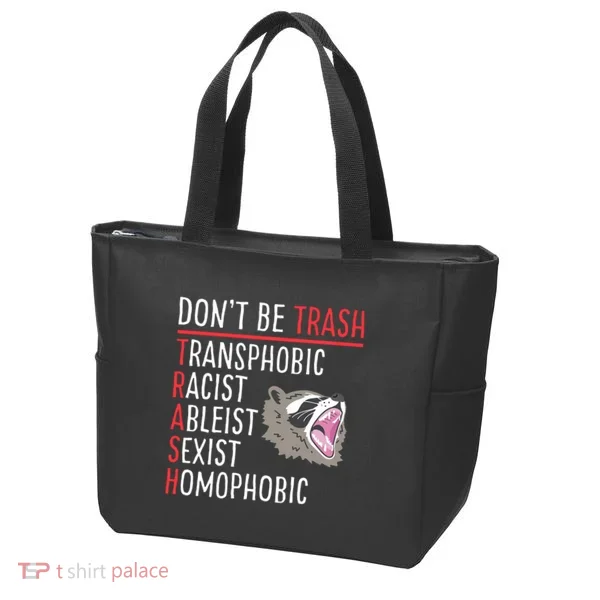 Don't Be Trash Funny Racoon Tote Bag