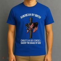 Dad By The Grace Of God Vintage Funny Gift T-Shirt thumb 3
