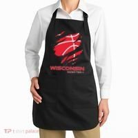 Distressed Basketball The Badger State Home Wisconsin Hoops Apron thumb 2