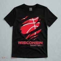 Distressed Basketball The Badger State Home Wisconsin Hoops T-Shirt thumb 5