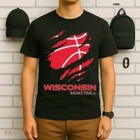 Distressed Basketball The Badger State Home Wisconsin Hoops T-Shirt thumb 6