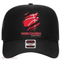 Distressed Basketball The Badger State Home Wisconsin Hoops Hat thumb 0
