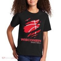 Distressed Basketball The Badger State Home Wisconsin Hoops Kids T-Shirt thumb 2