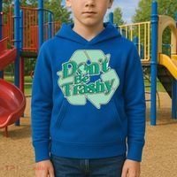 Don't Be Trashy Cool Gift Kids Hoodie thumb 2