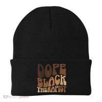 Dope Black Therapist Black Pride Afrocentric Melanin Beanie thumb 0