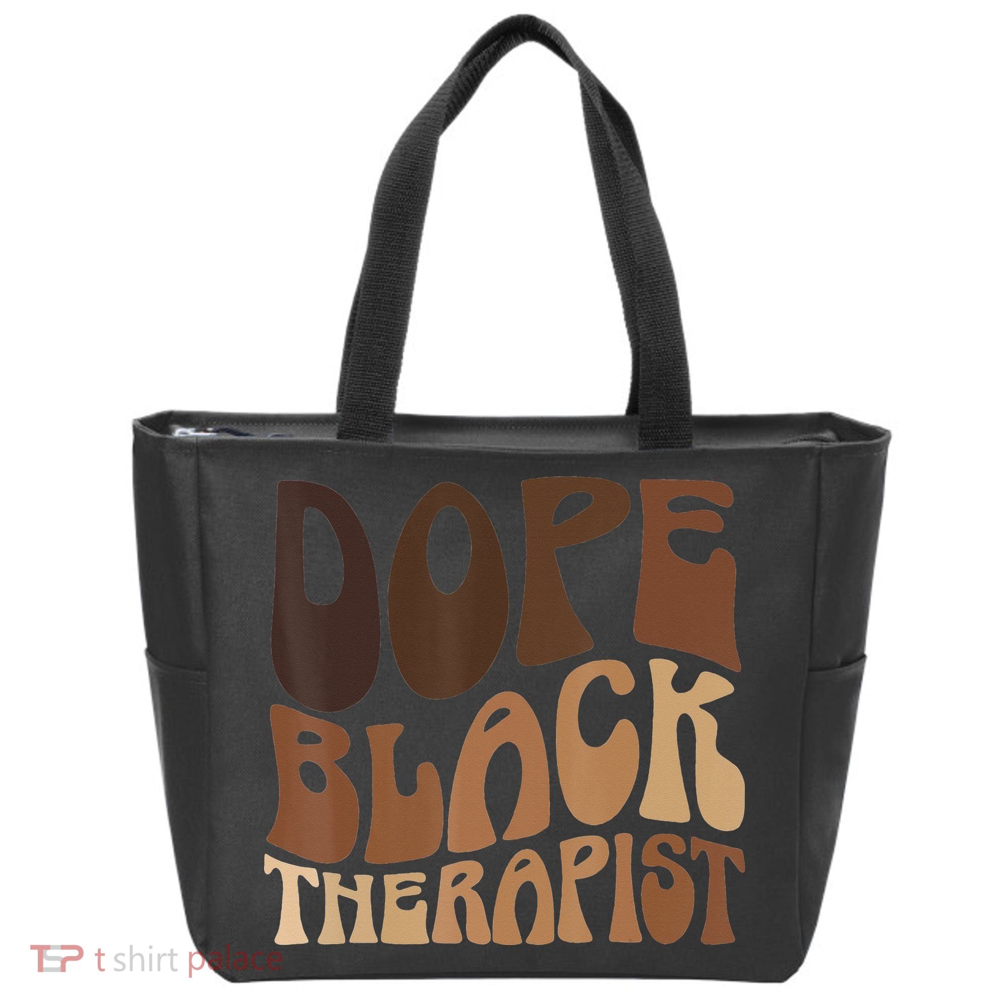 Dope Black Therapist Black Pride Afrocentric Melanin Tote Bag
