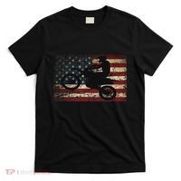 Dirt Bike Usa Flag Motocross American Flag T-Shirt thumb 0
