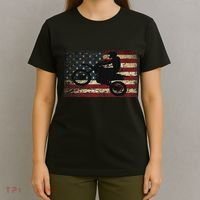 Dirt Bike Usa Flag Motocross American Flag T-Shirt thumb 4