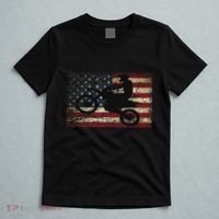 Dirt Bike Usa Flag Motocross American Flag T-Shirt thumb 5