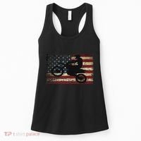 Dirt Bike Usa Flag Motocross American Flag Women's Tank Top thumb 0