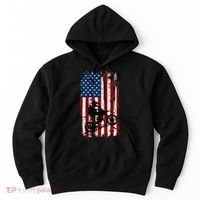 Dirt Bike Usa Flag Motocross American Flag Hoodie thumb 0