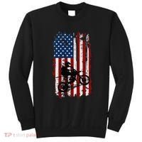 Dirt Bike Usa Flag Motocross American Flag Sweatshirt thumb 0