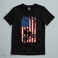 Dirt Bike Usa Flag Motocross American Flag T-Shirt thumb 5