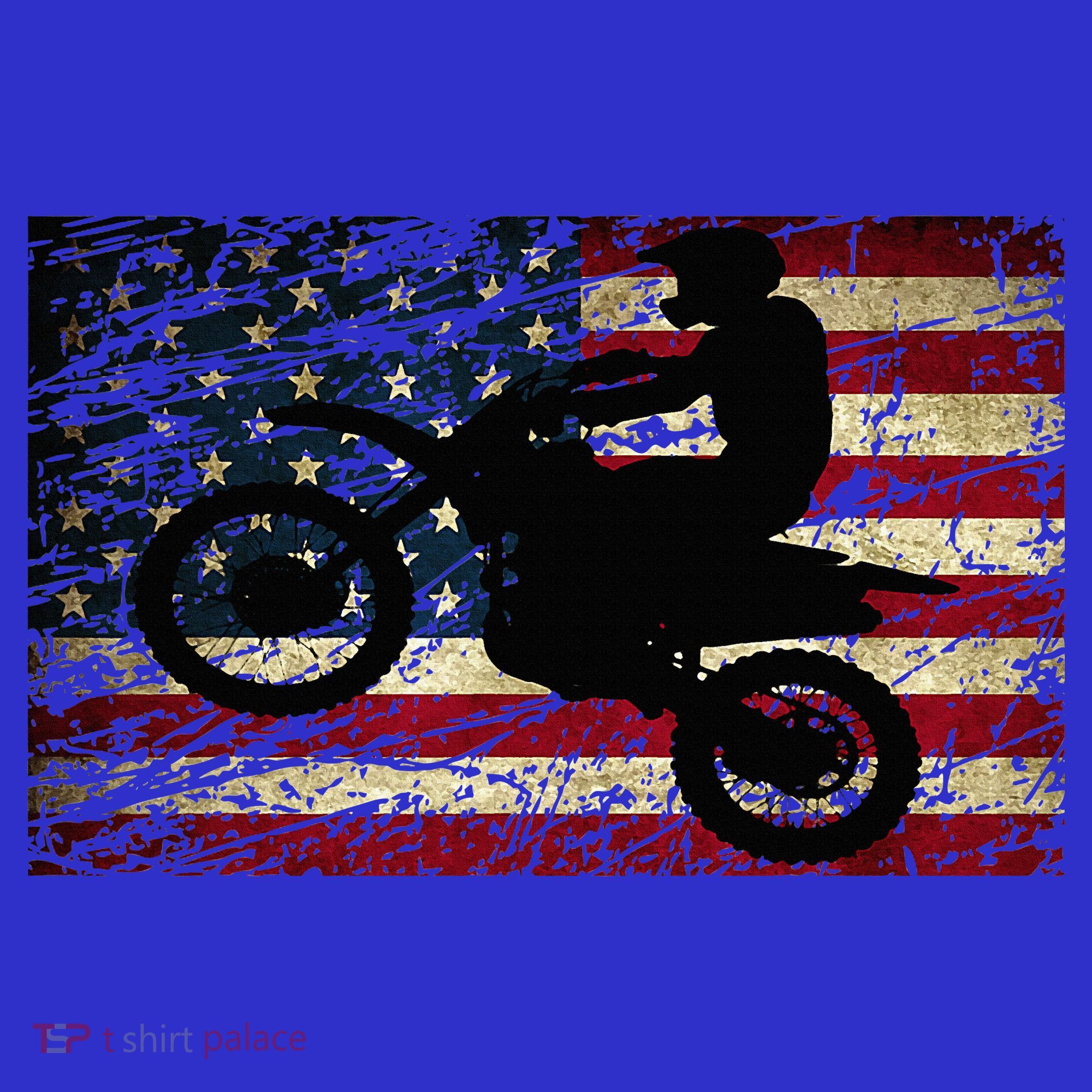 Dirt Bike USA Flag Motocross American Flag Women's Tank Top