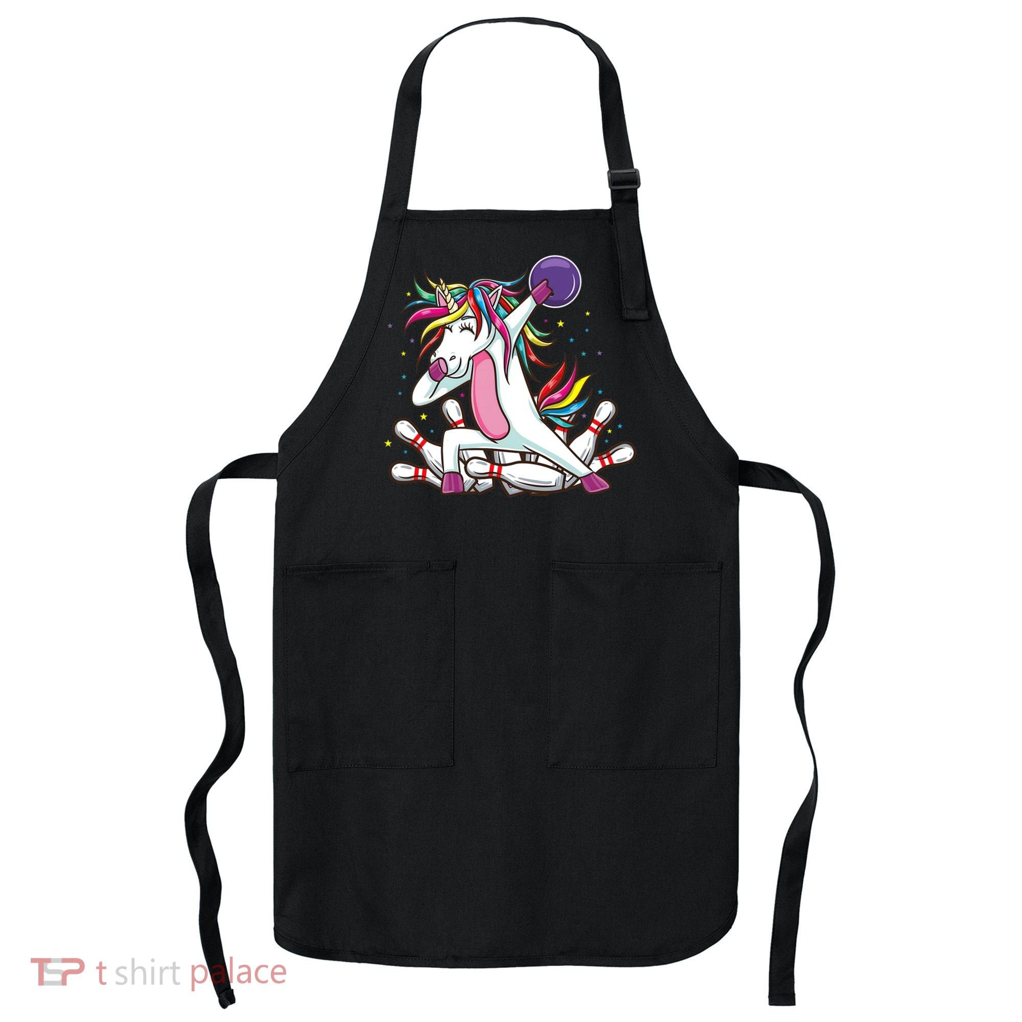 Dabbing Bowling Unicorn for Bowling Team Birthday Apron