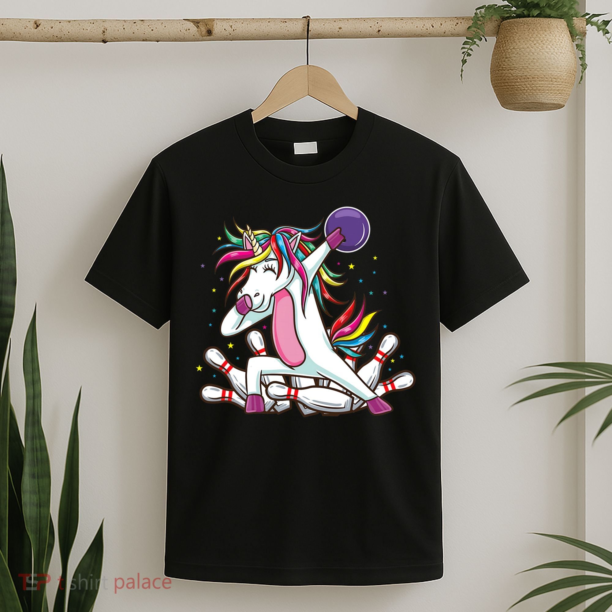 Dabbing Bowling Unicorn for Bowling Team Birthday T-Shirt